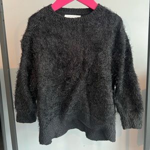 Zara Girls Black Fringe Sweater